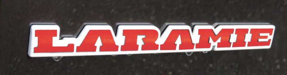 "Laramie" Emblem Decal Overlay Kit 2019 Ram Truck - Click Image to Close